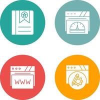 Bookmark and Speedometer Icon vector