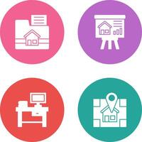 Folder and Presentation Icon vector