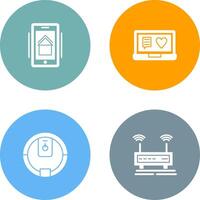 Smart Phone and Chat and Laptop Icon vector