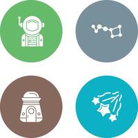 big dipper and astronaut Icon vector