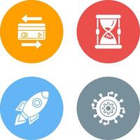 Transaction and Hourglass Icon vector