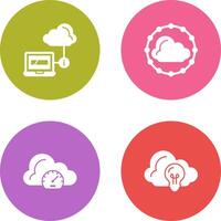 Laptop and Cloud Icon vector