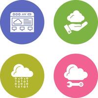 Cloud Comuting and Support Icon vector