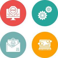 Stop and Setting Icon vector