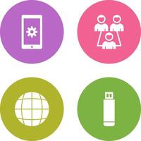 Network Settings and Connected Users Icon vector