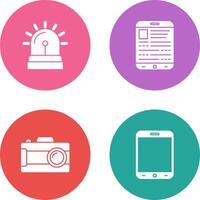 Alarm System and Ebook Icon vector