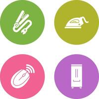 Hair iron and Laundry Icon vector