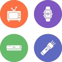 Television and Smart Watch Icon vector