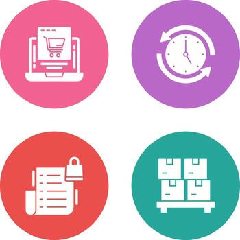 Add to Cart and Run time Icon vector