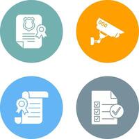 Document and Cctv Icon vector
