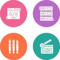 Web Coding ND Server Icon vector