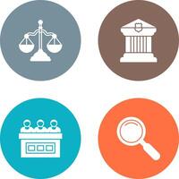 Balance and Courthouse Icon vector