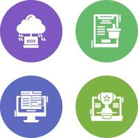 Cloud Computing and Online Shopping Icon vector