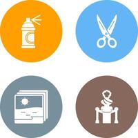 Spray and Scissors Icon vector