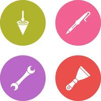 Plumb Bob and Soldering Icon vector