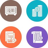 Safe Box and COINS Icon vector