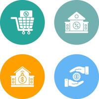 Shopping Tax and estate Icon vector