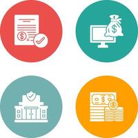 Paid and Online Loan Icon vector