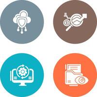 Data Protection and Data Research Icon vector