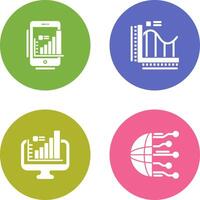 Mobile and Bar Chart Icon vector