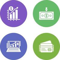 Chart Up and Money Down Icon vector