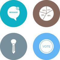 Message Bubbles and Pie Chart Icon vector