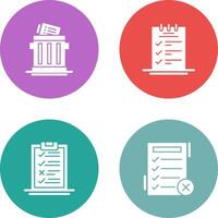Trash List and Booking CheckList Icon vector