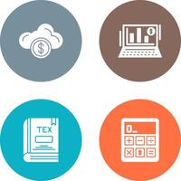 Cloud Computing and Bar Chart Icon vector