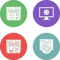 Web Browser and Monitor Screen Icon vector