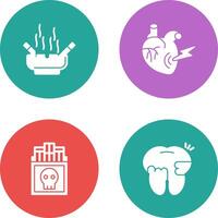 Heart Attack and hashtray Icon vector