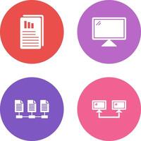 Reports and Computer Icon vector