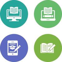 Digital Learning and Written Icon vector