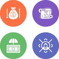 Money Bag and Coding Icon vector