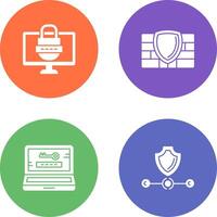 Password and Firewall Icon vector