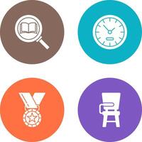 Search and ClockSnack and Money Icon vector