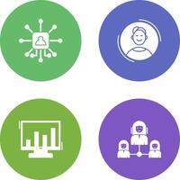 Networking and User Icon vector