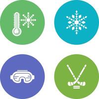 Snow Flake and Cold Icon vector