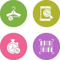 Hanger and Magnifying Glass Icon vector