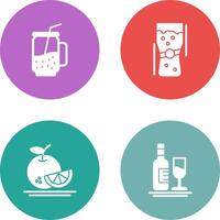 Cocktail and Pint Of Beer Icon vector