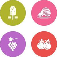 Popsicle and Watermelon Icon vector