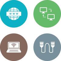 Sharing Systems and World Wide Icon vector