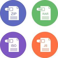 ZIP and RAR Icon vector