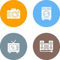 Digital Camera and Washing Icon vector