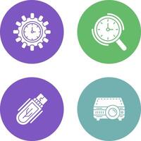 Direction and Magnifier Icon vector