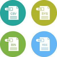 CSV and SYS Icon vector