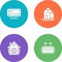 Air Conditioner and Home Automation Icon vector