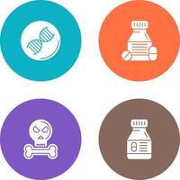 Dna and Tablets Icon vector