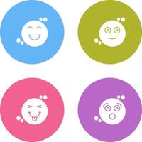 Smile and Neutral Icon vector