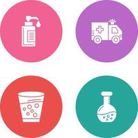 Hand Soap and Ambulance Icon vector