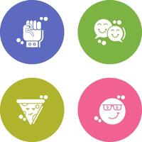 Fist and Chatting Icon vector